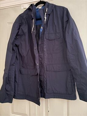 Divided Navy Hooded Field Jacket